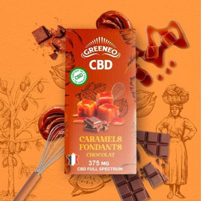 Caramels CBD (375 mg) au Chocolat (Greeneo)