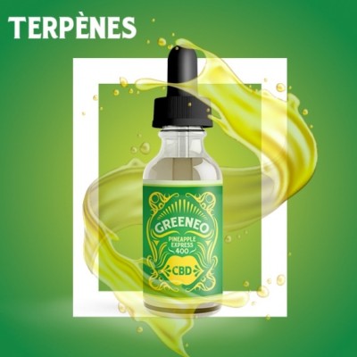 E-liquide au CBD 50 mg et aux terpènes de cannabis Pineapple Express (Greeneo)