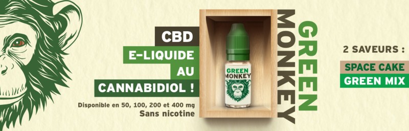 e-liquides Green Monkey CBD France savourea space cake green mix