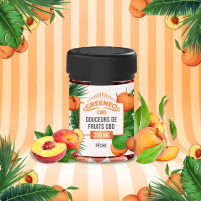 Pâte de Fruits au CBD - Pêche - 300 mg CBD | Greeneo